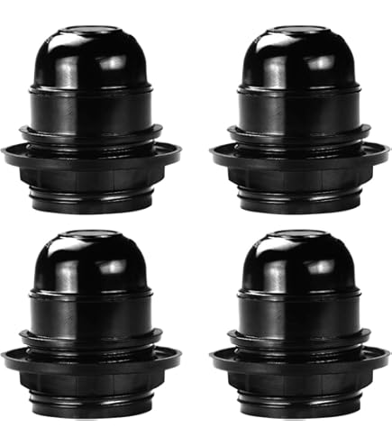 Fdit Support De Lampe E27 (Chrome) Douille De Lampe E27 Support De Lampe De Base Vintage Cuivre