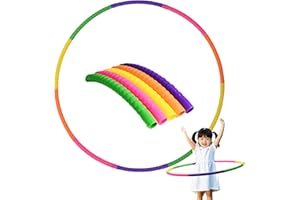 Hayaww 10 Sections Hula Fitness Hoop Plastique Amovible Cercle Hola Hoop Détachable Hula-Hoop à Assembler Réglable Pneus Hula Cerceau Hoop pour Danse Gym et Amusants et Fitness