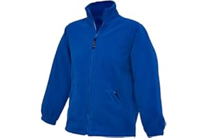 COOZO Unisex Childrens Classic Full Zip Fleece Jacket - Comfort and Warm, 100% Polyester Super Anti Pill Micro Fleece | Full-Zip Front