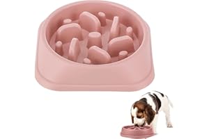 MIKIULY Cuenco para perros antiembozamiento, cuencos para perros grandes y tamaño mediano, cuenco antiingozzamento, para animales de tamaño pequeño, mediano y grande (rosa)