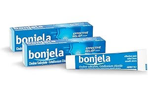 Bonjela Adult Gel, 15g X 2, 30g Total, Oral Gel, Mouth Ulcer, Gum Pain Relief, Antiseptic, Cold Sore, Dental Gel, Protects Mouth, Effective Pain Relief, Cold Sores, Medication