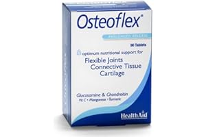 Osteoflex Integratore per Articolazioni e Cartilagine - A base di Glucosamina e Condroitina, 90 Compresse, HealthAid
