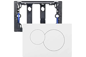 Yinnhom Placca di comando con set leva di comando e telaio di montaggio, placca di comando WC compatibile con elemento di controparete Geberit Sigma per cassetta di scarico Geberit Sigma01