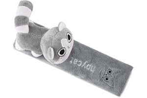 NON/BRAND BCANT Gurtschoner Kinder, Gurtpolster für Kinder und Erwachsene, Geeignet für Autositzgurt, Rucksack, Umhängetasche, Katze, Grau