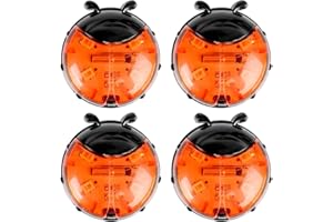 Bike Wheel Lights with Smart Mode - LULUWA 4pcs Bicycle LED Ladybug Spoke Light Waterproof Warning Flash Strobe Reflector Easy Install for Adults or Kids Bike & Powered by CR2032 Battery