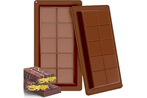 CHANCCI Schokoladenform Silikon Tief,2 Stück Schokoladenform Schokolade,Silikonform Schokoladentafel Tiefe,Extra Tief Schokolade Form für Schokolade Praline Süßigkeiten