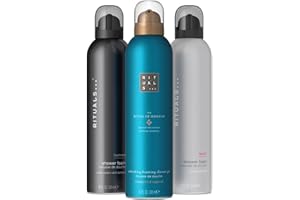 RITUALS Shower Foam Value Pack – The Ritual of Hammam, Sport and Homme - full size foaming shower gels - 3 x 200 ml
