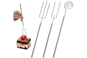 Heanvmyss Tenedores de Praliné,3 Piezas Tenedores de Chocolate de Acero Inoxidable,Cubiertos de Praliné,Tenedor para Fondue,Tenedor de Inmersión para Trufas Artesanales,Caramelos y Salsa de Frutos Sec