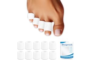 DECPROCH Zehenschutz kleiner Zeh, 20 Stück Zehenschutz Zehenkappen Zehenpolster Zehenverband Zehenschoner Zehenpflaster Silikon gegen Blasenbildung und Schwielen