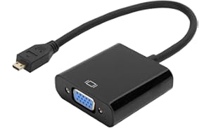 Rodipu Adattatore convertitore Video da Micro a VGA, Adattatore Video da Micro a VGA, Rame Privo di Ossigeno per Raspberry Pi 4 Convertitore Vga Esclusivo Raspberry Pi 4B(Micro HDMI to VGA)
