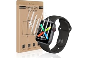 REROXE Schutzfolie für Panzerglas für Apple Watch Series 9/7/8 45mm Folie, 4 Stück Frei von Kratzern Soft Premium TPU GTS 9 45mm Displayschutzfolie, Sensitive Touch für 7/8 45mm Schutzfolie