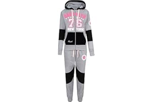 a2z4kids Survêtement de sport fille avec haut à capuche et bas imprimés Brooklyn 86 Tiger taille 122 128 134 140 11 12 13 ans