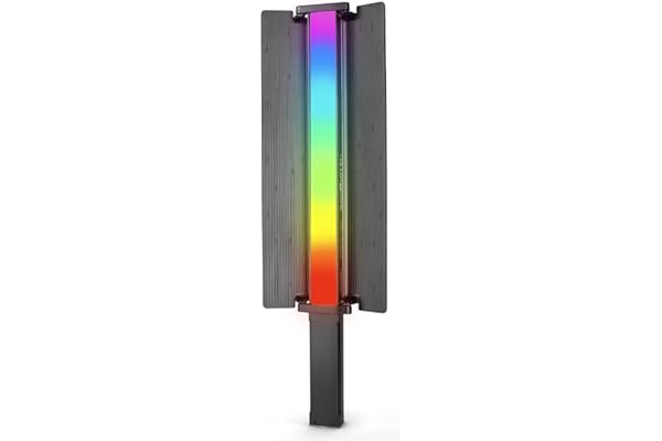 DIGITEK (DSL-30W RGB) Stick Light Portable Handheld RGB LED Light Wand with Grid, Diffuser & Barn Door Comes with a 5200mAh Built in Battery Pack