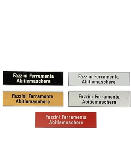 Targhetta Autoadesiva Personalizzata Per Campanello - Alluminio Spazzolato, 6x1.5 Cm - Foto 8