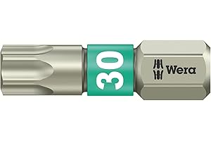WERA 3867/1 Puntas TS SB TORX, acero inoxidable, TX 30 x 25 mm