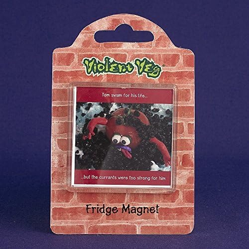 Violent Veg Fridge Magnet - Tomato against strong currants