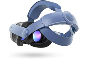 Maecker Sangles Compatibles pour Quest 3S pour Quest 3 Serre Tête pour Serre Tête pour Quest 3S Accessoires pour Quest 3 Accessoires VR Solides et Confortables Sangles Elite - Bleu élémentaire