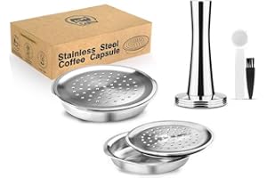 i Cafilas Lot de 2 capsules de café rechargeables en acier inoxydable - Compatibles avec Philips Senseo - Pour machines Philips Senseo