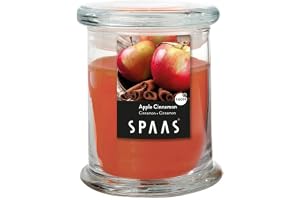 Spaas Scented Candle in Household Jar, 60 Hours, Apple Cinnamon