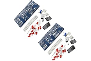 Hailege 2pcs NE555+CD4017 Running LED Flow LED Light Electronic Production Suite DIY Kit 2.5-14.5V