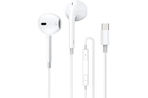CELLWORLD Écouteurs USB C, Écouteurs Intra-Auriculaires Filaires de Type C, Micro Intégré et Contrôle du Volume, Écouteurs Stéréo HiFi Compatibles avec Samsung, iPhone 15, iPad Pro, Google Pixel, Hua-wei, etc.