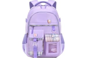 HANXIUCAO Sac à dos d'écolier pour fille - Grande capacité - Imperméable - Avec compartiment pour ordinateur portable