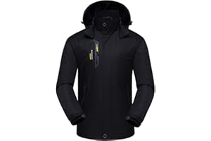 Naudamp Men's Outdoor Waterproof Jacket Lightweight Softshell Rain Coat Climbing Hiking Clothes Mountain Multi-Pockets Windbreaker