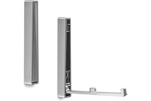 SOTECH Składany hak montażowy BARI chrom matowy 120 x 16 x 15 mm składany wieszak na ubrania wieszak do garderob do przykręcania