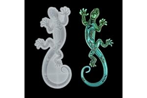 CRAFFANCY Moule Silicone Resine Epoxy en Forme de Lézard,Moules en Silicone 3D Grand Moule Animaux Realiste pour Résine Époxy Décoration Murale Bureau Jardin Cuisine d'intérieur