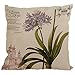 Produktbild Rechoo Dekorative Kissen Kissenbezug Blume Bedrucken Kissenhülle Sofa Polyester Leinen für Zuhause Auto Cafe 45 x 45cm #3