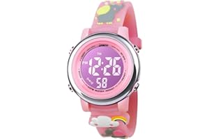 Bigmeda Reloj Digital para Niños Niña, Luz Intermitente LED de 7 Colores Reloj de Pulsera Niña Multifunción, para Niños de 3 a 12 años
