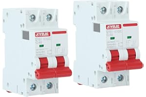 JOYELEC Pack of 2 40 A Solar Photovoltaic Systems Miniature Circuit Breaker, 2 Pole, DC500 V for Solar Panels, Pv System, Circuit Breaker