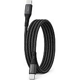 Type C-C &Ouml;RG&Uuml;L&Uuml; Şarj Kablosu, 1Metre, 60Watt PD Hızlı Şarj, REMORAX Wahoo (1Ad x 1Metre Siyah)