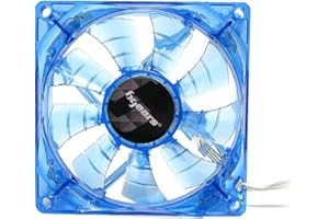 Bgears b-PWM 80 mm 2 Ball Bearing 4000 RPM High Speed Fan with Airflow upto 78 CFM and Blue LEDs - Translucent Blue