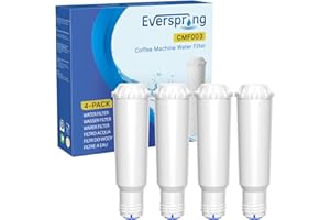 EVERSPRING Filtro acqua per macchina da caffè Compatibile Con Krups F088 Pro Aqua/compatibile con AEG/Bosch/Siemens/Nivona, 4 pezzi (Attenzione: non adatto per Jura White)
