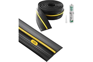 VEVOR Garagedörr tröskel tätningsremsa, 10 m, universell garagedörr, golvtätningsremsa med lim, garagedörr, botten, väderbeständig remsa, uppgraderad tjock PVC gör-det-själv väderskalning, utbyte