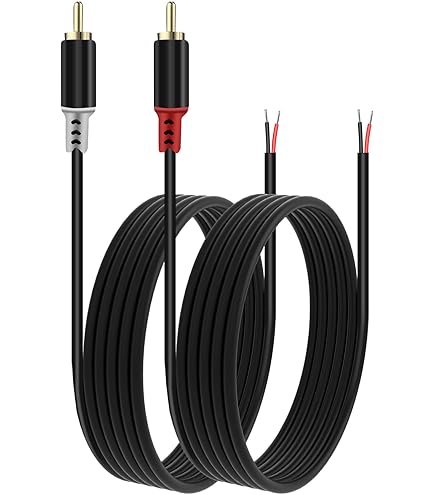 MEIRIYFA Cavo audio RCA, Cinch RCA Maschio a pin plug Cavo Audio Stereo per Amplificatore Subwoofer Mixer (5M