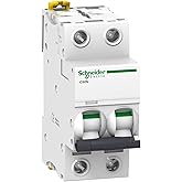 Schneider Electric A9F74232 IC60N Circuit Breaker, Acti9, 2P, 32A, Curvature C, 50/60 Hz, White