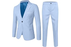 Bkazwe bito da Cerimonia 2 Pezzi per Ragazzo Vestito Elegante per Bambini, 2 Pezzi, con Giacca con Revers a Lancia e Pantaloni, Smoking da Bambino, per Matrimoni e Feste Abbigliamento Gentleman