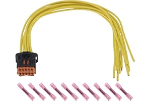 ‎ECSING ECSiNG Sitzheizungskabelbaum mit 10-teiligem Schrumpfanschluss 6509ER 1613952180 Kompatibel mit Peugeot Kompatibel mit Citroen 10-poliger Kabelbaum