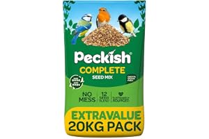 Peckish 60051246 Complete Seed and Nut No Mess Wild Bird Food Mix, 20 kg, Natural