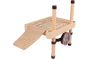 CHSEEO Piattaforma basking di Tartaruga, Piattaforma Tartaruga con Scala, Piattaforma Galleggiante Rettili, Galleggiante Isola Tartaruga, Decorazione per Acquario per Piccoli Animali Domestici(Mezzo)