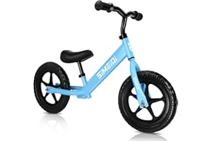 SIMEIQI 12 Inch Kids Balance Bike for 2-4 Years Old Boys Girls No Pedal Toddler Bike Training Bicycle Lightweight Adjustable Handlebar and Seat…