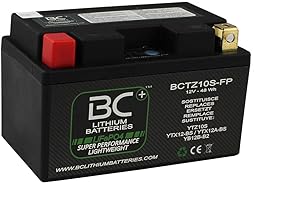 BATTERY CONTROLLER BC Lithiumbatterien BCTZ10S-FP LiFePO4 Lithium Motorradbatterie, Black