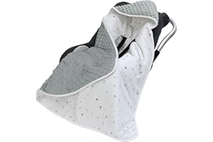 MIRACLE BABY Baby Wrap Blankets for Pram Buggy Pushchair Universal for boy Girl Winter Summer 90x90cm Double Sided