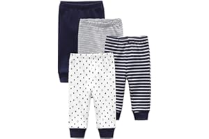 Kiddiezoom Unisex Babyhose für Mädchen Jungen Baby Jogginghose, 4er-Pack