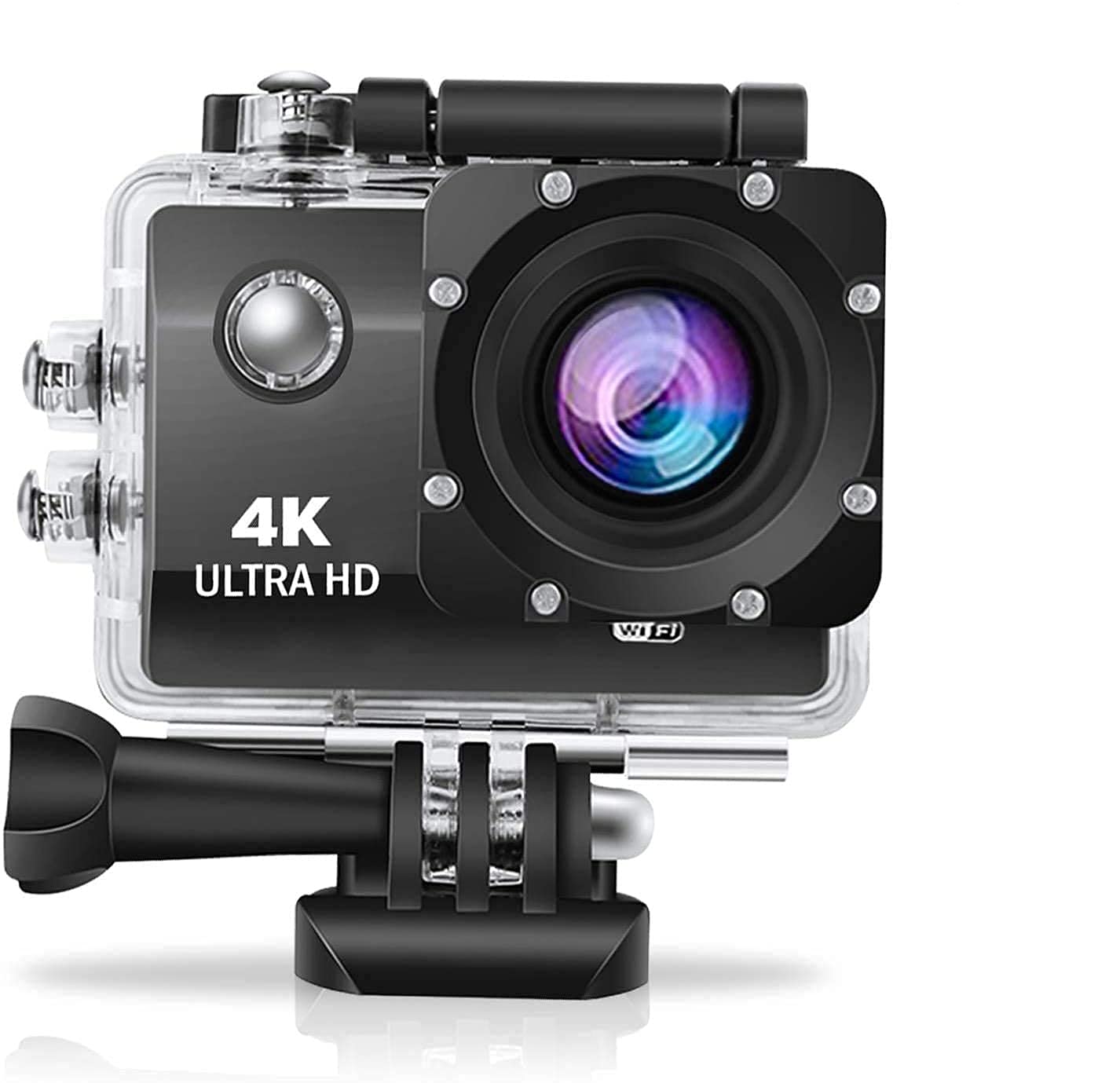 IBS 4K 30FPS Action Camera Ultra HD Underwater Camera 170 Degree Wide Angle 98FT Waterproof Camera (4K AC), Black, Digital Zo