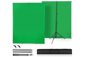 Greenscreen Heorryn 2 x 1,5 m tło ze stojakiem na zdjęcia i nagrywanie wideo