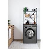 Metal Ayaklı 3 Raflı Banyo Rafı &Ccedil;amaşır Makinesi &Uuml;st&uuml; Dekoratif Organizer Askılık