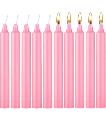 Lot De 8 Bougies Violettes Longues - 180 Mm X 22 Mm - Combustion Propre Sans Résidu - Parfait Pour Décoration Et Ambiance - 9